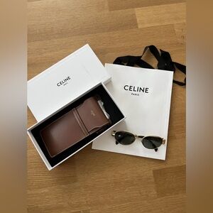 Celine Triomphe Gold Metal Sunglasses